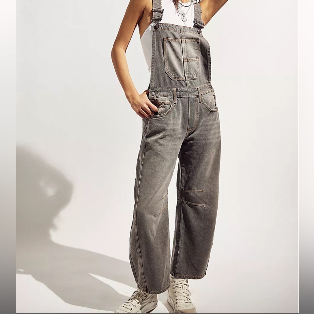 NWT free people barrel overalls